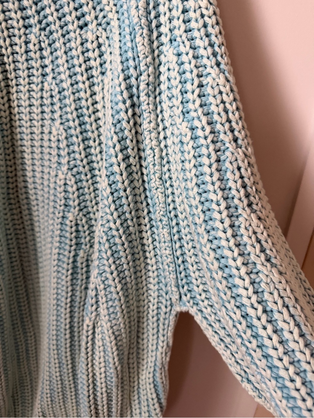 Free People Light Blue Chunky Knit Women's Sweater - Picture 5 of 8